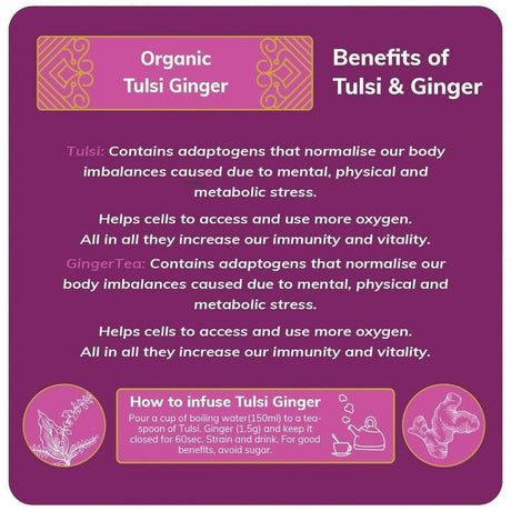 24 Mantra Organic Tulsi Ginger Tea Powder - Vamzn#