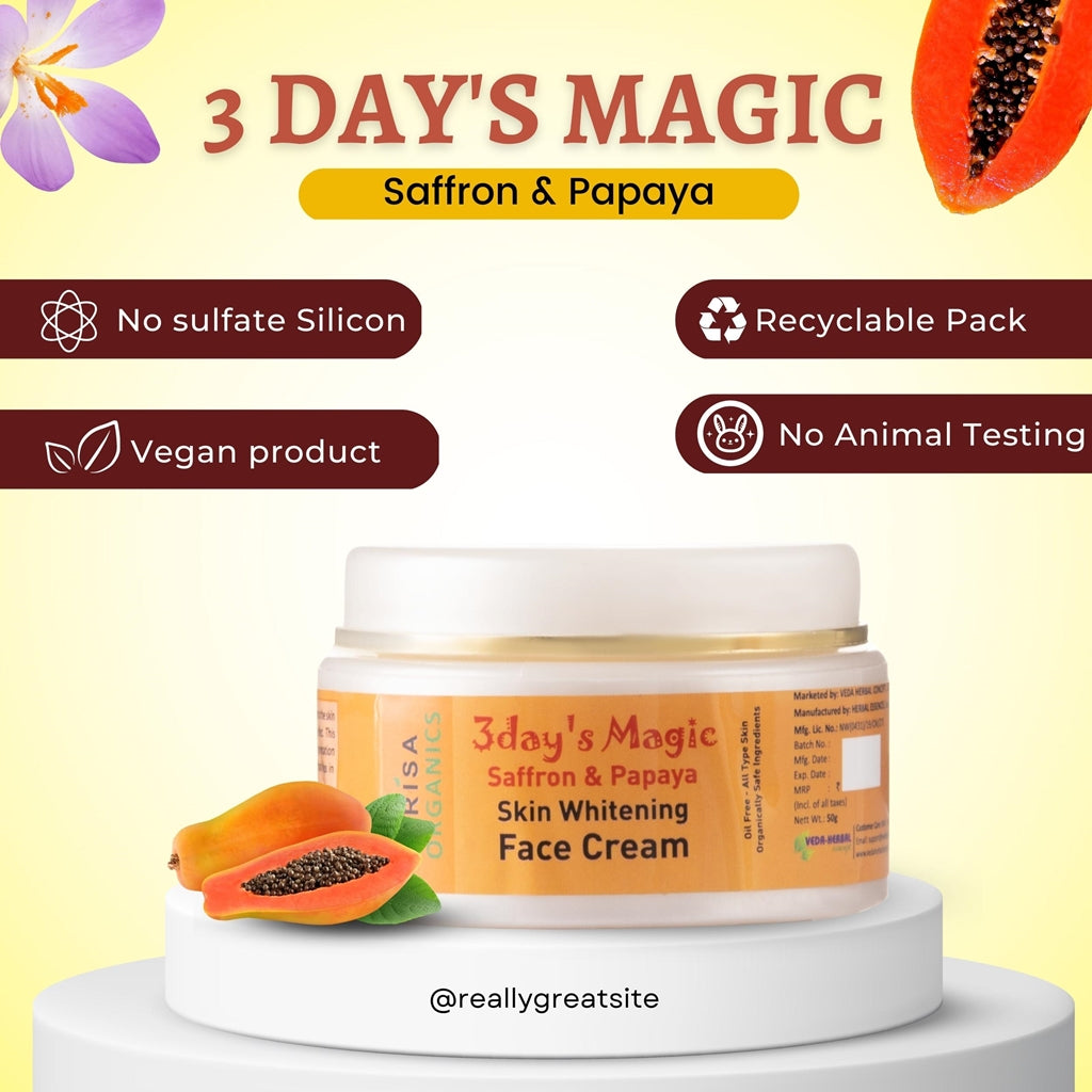Prisa Organics 3 Day's Magic Face Cream