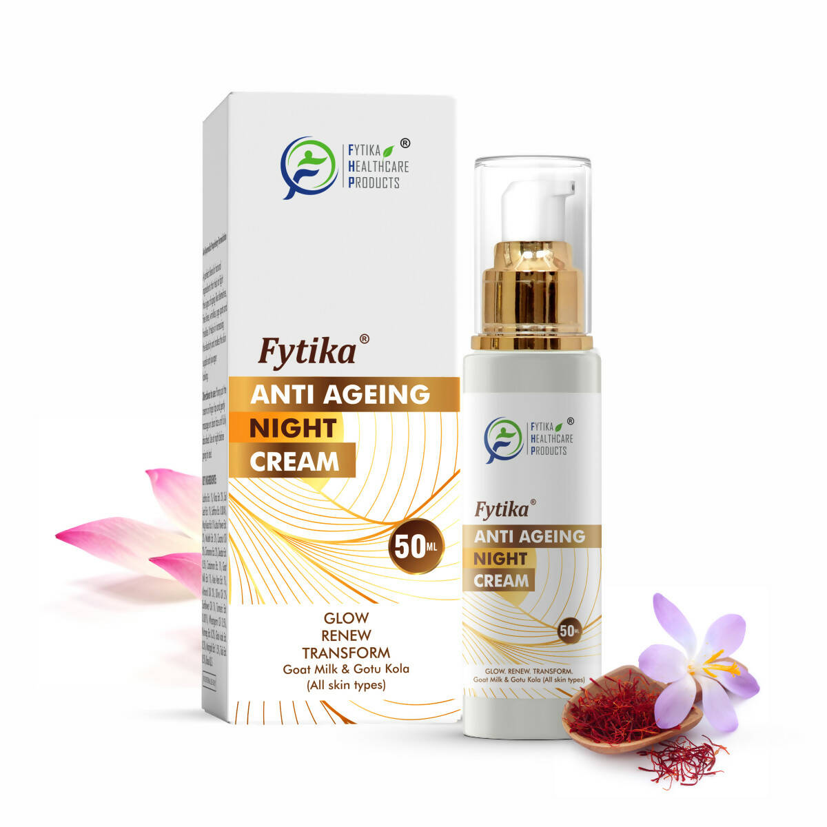 Fytika Anti-Aging Night Cream with Gotu Kola, Saffron and Lotus Flower Extract