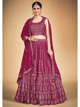 Pink Georgette Real Georgette Lehenga Choli