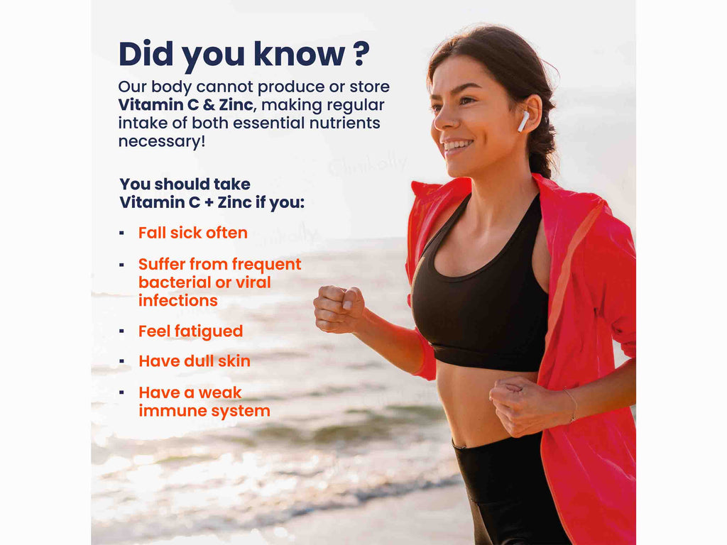 Wellbeing Nutrition Vitamin C + Zinc Tablet - Zesty Orange Flavour