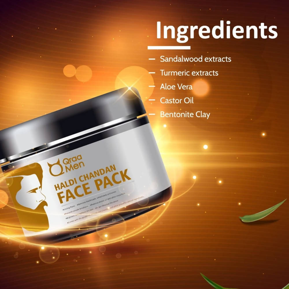 Qraa Men Haldi Chandan Face Pack