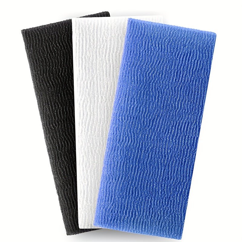 3 Pieces Exfoliating Washcloth Shower Towel African Net Sponge Wash Cloth Face Exfoliating Sponge Loofah Exfoliating Body Scrubber For Body Exfoliation - Vamzn#