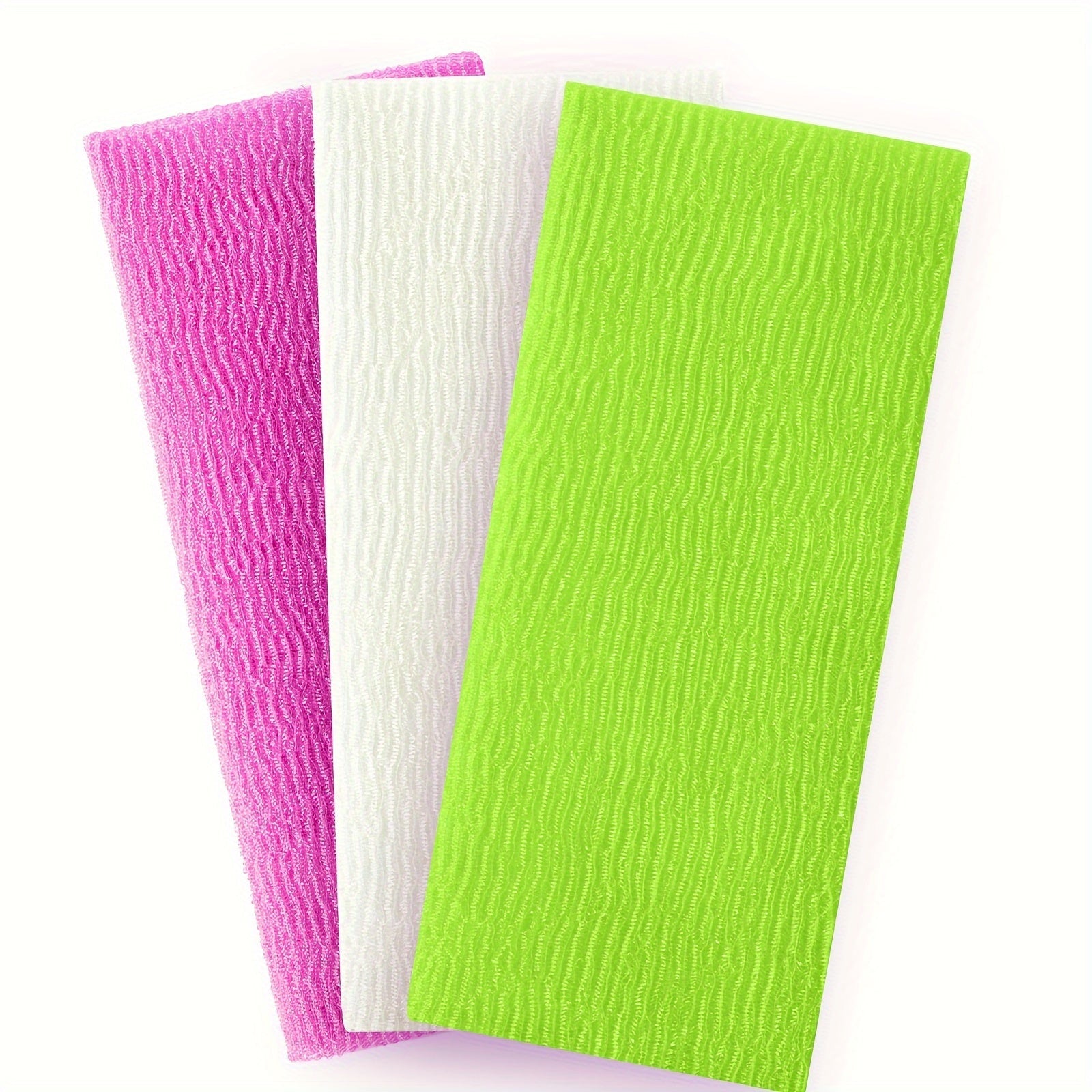 3 Pieces Exfoliating Washcloth Shower Towel African Net Sponge Wash Cloth Face Exfoliating Sponge Loofah Exfoliating Body Scrubber For Body Exfoliation - Vamzn#