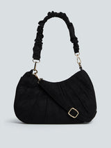 LOV Black Suede Hand Bag