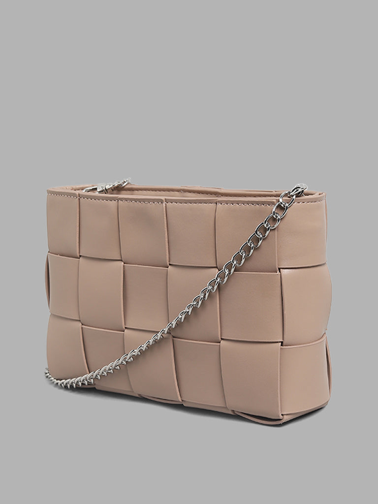 Studiowest Beige Chain Detail Handbag