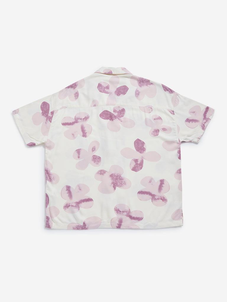 Y&F Kids Pink Printed Design Shirt