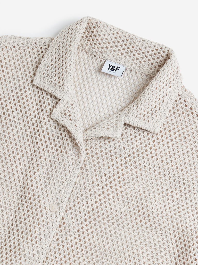 Y&F Kids Light Beige Knitted Shirt