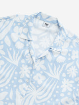 Y&F Kids Blue Floral Print Cotton Cropped Shirt