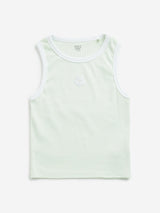 Y&F Kids Light Green Ribbed Top