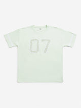 Y&F Kids Green Numerical Printed T-Shirt