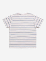 Y&F Kids Pink Striped Cotton T-Shirt