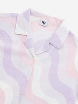 Y&F Kids Multicolour Abstract Cropped Cotton Shirt