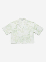 Y&F Kids Lime Abstract Printed Shirt