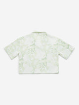 Y&F Kids Lime Abstract Printed Shirt