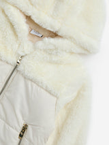 HOP Kids Off-White Faux-Fur Hooded Jacket