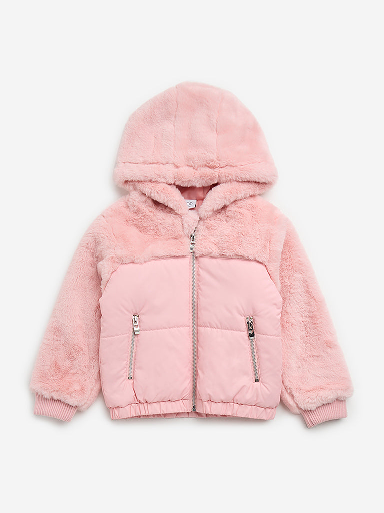 HOP Kids Pink Faux-Fur Jacket