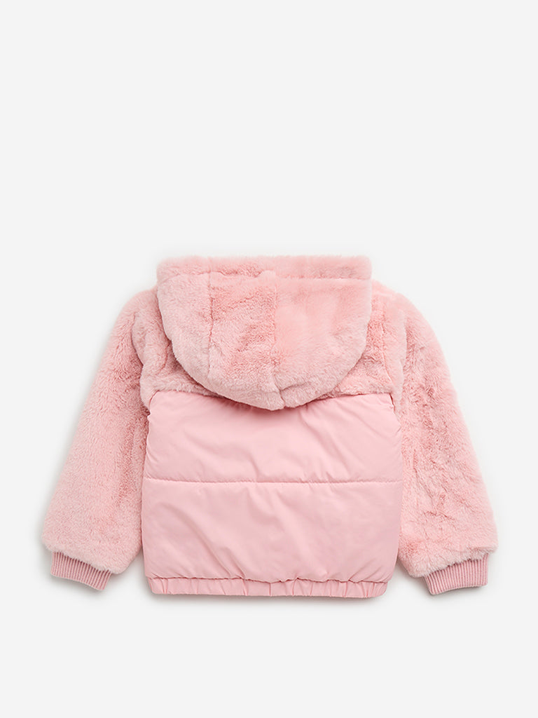 HOP Kids Pink Faux-Fur Jacket