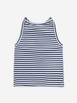 Y&F Kids Navy Striped Halter-Neck Cotton Top