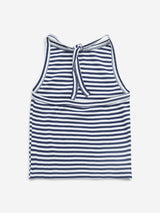 Y&F Kids Navy Striped Halter-Neck Cotton Top