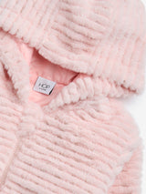 HOP Kids Light Pink Embellished Faux-Fur Jacket