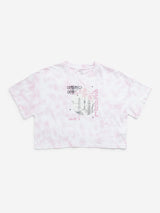 Y&F Kids Pink Korean-Inspired Tie-Dye Cotton Top