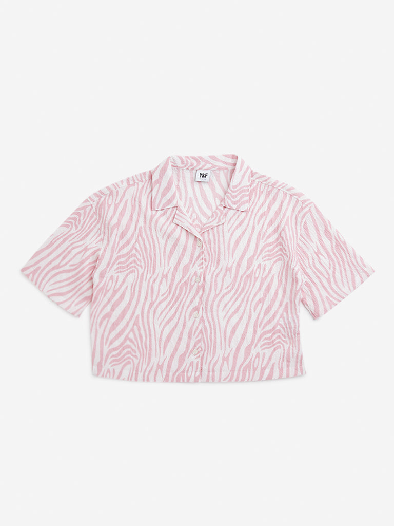 Y&F Kids Pink Abstract Design Shirt