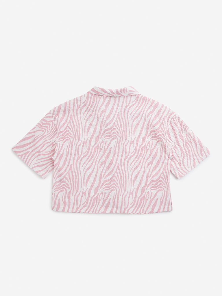 Y&F Kids Pink Abstract Design Shirt