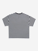 Y&F Kids Black Stripe Printed Cotton T-Shirt