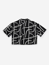 Y&F Kids Black Abstract Design Shirt