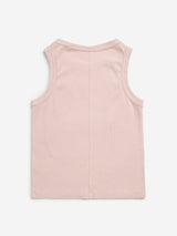 Y&F Kids Pink Ribbed Cotton Top