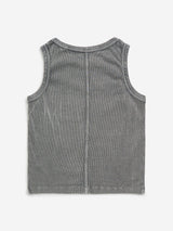 Y&F Kids Charcoal Ribbed Cotton Top