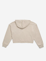 Y&F Kids Beige Butterfly Applique Cotton Hoodie Sweatshirt