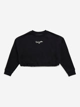 Y&F Kids Black Text Printed Sweatshirt