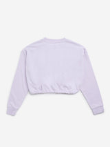 Y&F Kids Lilac Text Design Cotton Sweatshirt