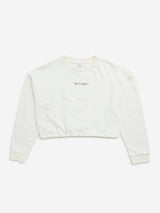 Y&F Kids Off-White Text Design Cotton Sweatshirt