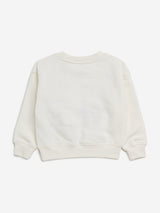 HOP Kids Off-White Printed Cotton Blend Sweatshirt