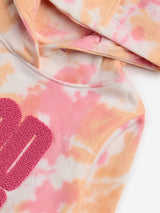 HOP Kids Pink Tie-Dye Printed Hoodie