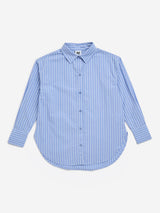 Y&F Kids Blue Striped Cotton Shirt