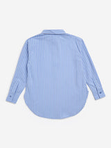 Y&F Kids Blue Striped Cotton Shirt