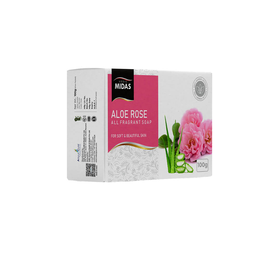 Vedic Midas Aloe Vera Rose Soap