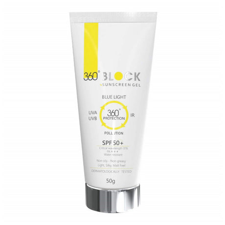 360 Block Sunscreen Gel SPF 50+ - Protects From UVA,UVB - Vamzn#