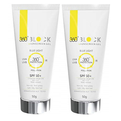 360 Block Sunscreen Gel SPF 50+ - Protects From UVA,UVB - Vamzn#