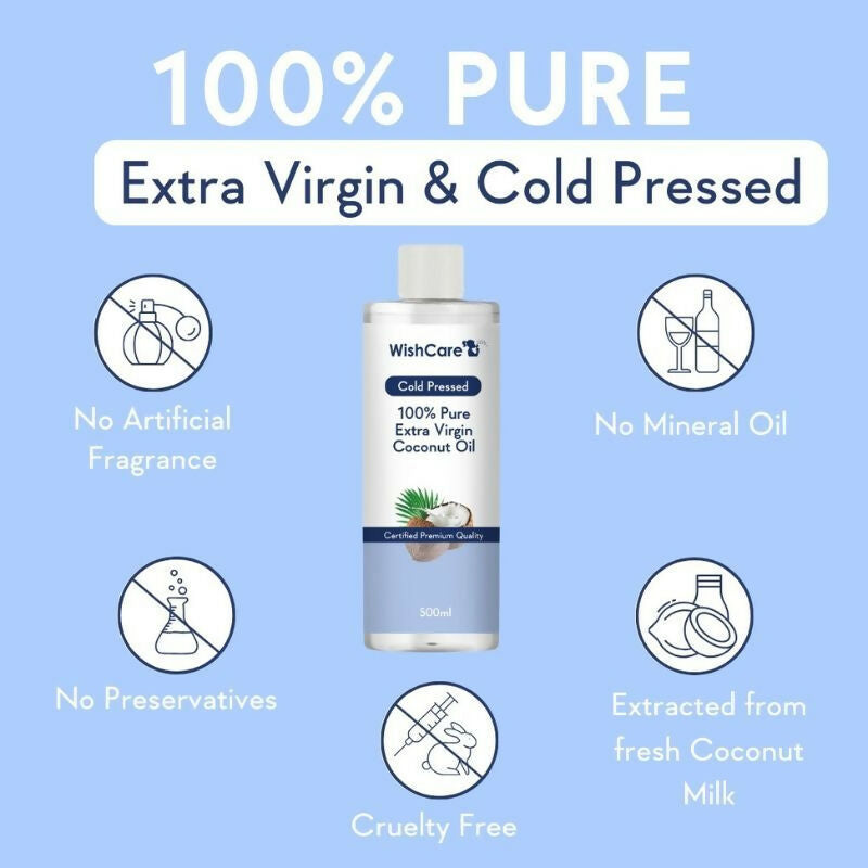 Wishcare Cold Pressed Extra-Virgin Coconut Oil & Castor Oil Combo