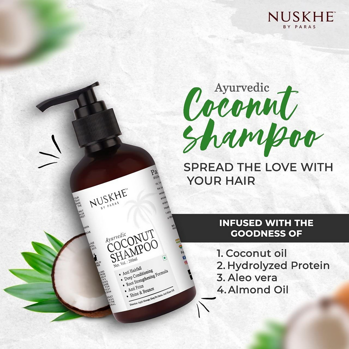 Nuskhe By Paras Ayurvedic Coconut Shampoo