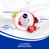 Nivea Soft Light Moisturizer Cream Peppy Pomegranate For Hands And Body