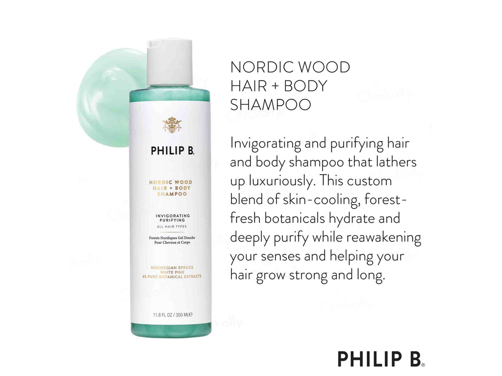 Philip B Nordic Wood Hair + Body Shampoo