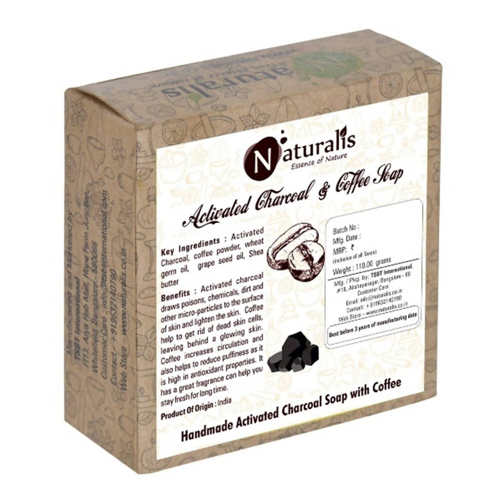 Naturalis Essence Of Nature Handmade Activated Charcoal Soap With Coffee