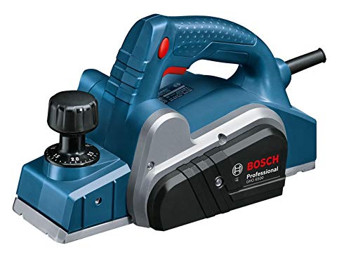 Bosch GHO 26-82 D Corded Electric Planer, 710W, 82 mm Width, 2.6 mm Depth, 18,000 rpm, V-Groove, Cutting Depth Adjustment, 2.8 kg + Hex Key, Dust Bag, 1 Year Warranty