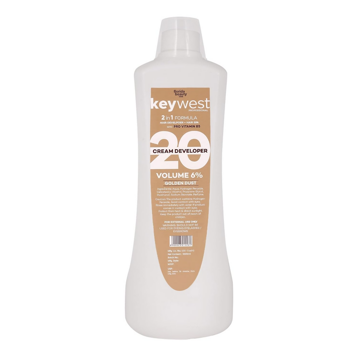 Keywest Professional Hair Color Developer Volume 6% With Pro Vitamin B5